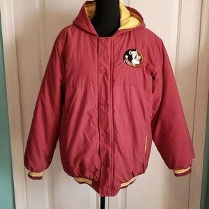 Kids Maroon Jacket with Yellow Accents